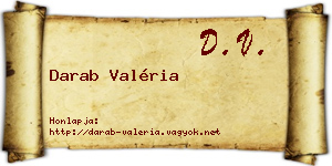 Darab Valéria névjegykártya